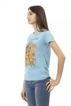 Light Blue Cotton Women T-Shirt Trussardi Action