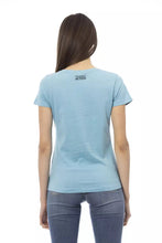 Light Blue Cotton Women T-Shirt Trussardi Action