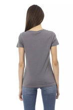 Gray Cotton Women T-Shirt Trussardi Action