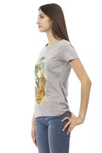 Gray Cotton Women T-Shirt Trussardi Action