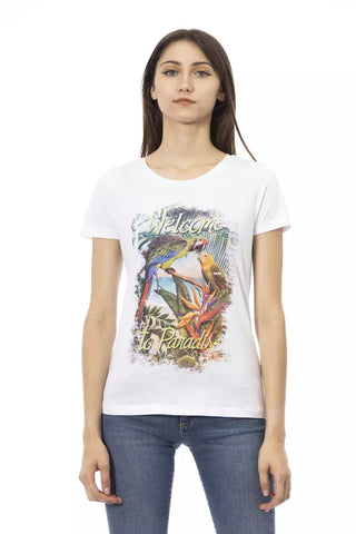 White Cotton Women T-Shirt Trussardi Action