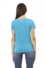 Light Blue Cotton Women T-Shirt Trussardi Action