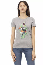 Gray Cotton Women T-Shirt Trussardi Action