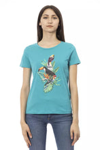 Light Blue Cotton Women T-Shirt Trussardi Action
