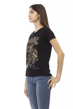 Black Cotton Women T-Shirt Trussardi Action