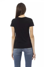 Black Cotton Women T-Shirt Trussardi Action
