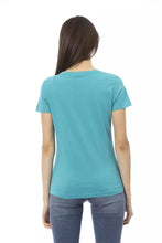 Light Blue Cotton Women T-Shirt Trussardi Action