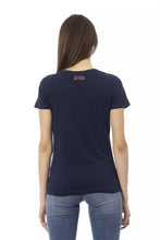Blue Cotton Women T-Shirt Trussardi Action