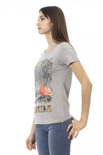 Gray Cotton Women T-Shirt Trussardi Action