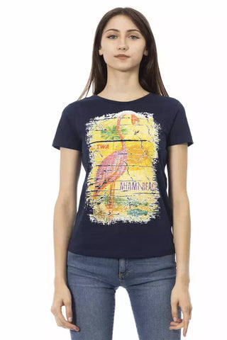 Blue Cotton Women's T-Shirt Trussardi Action