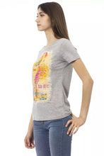 Gray Cotton Women T-Shirt Trussardi Action