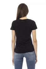 Trussardi Action Chic Black Short Sleeve Round Neck Tee