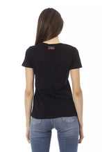 Black Cotton Women T-Shirt Trussardi Action