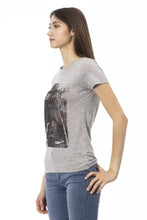 Gray Cotton Women T-Shirt Trussardi Action