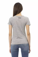 Gray Cotton Women T-Shirt Trussardi Action