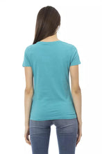 Light Blue Cotton Women T-Shirt Trussardi Action