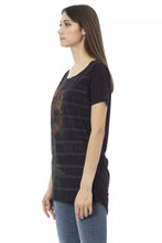 Black Cotton Women T-Shirt Trussardi Action