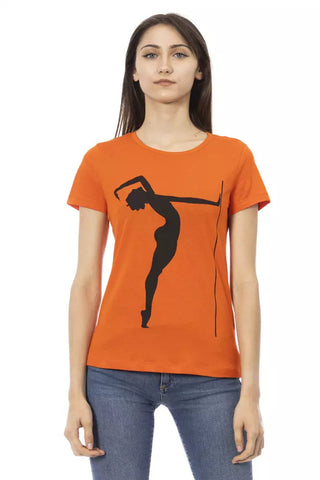 Orange Cotton Women T-Shirt Trussardi Action