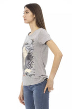 Gray Cotton Women T-Shirt Trussardi Action