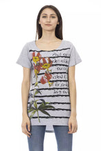 Gray Cotton Women T-Shirt Trussardi Action