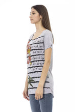 Gray Cotton Women T-Shirt Trussardi Action