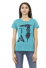 Light Blue Cotton Women T-Shirt Trussardi Action