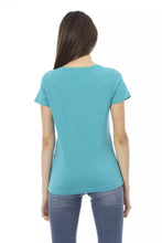 Light Blue Cotton Women T-Shirt Trussardi Action