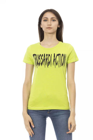 Green Cotton Women T-Shirt Trussardi Action