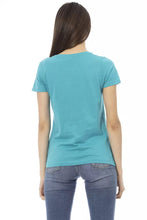 Light Blue Cotton Women T-Shirt Trussardi Action