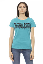 Light Blue Cotton Women T-Shirt Trussardi Action