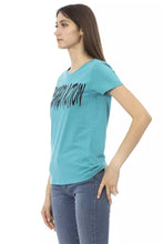 Light Blue Cotton Women T-Shirt Trussardi Action