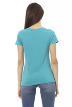 Light Blue Cotton Women T-Shirt Trussardi Action