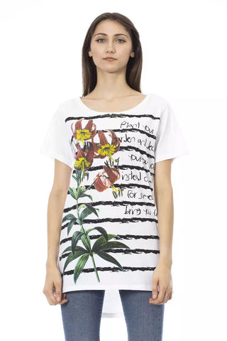 White Cotton Women T-Shirt Trussardi Action