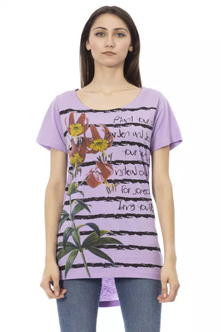 Purple Cotton Women T-Shirt Trussardi Action