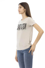 Beige Cotton Women T-Shirt Trussardi Action