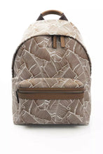 Brown Leather Men Backpack Cerruti 1881