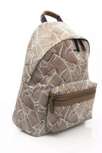 Brown Leather Men Backpack Cerruti 1881