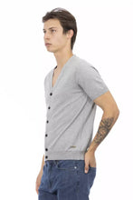 Gray Cotton Men's Sweater Baldinini Trend