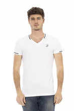 White Cotton Men T-Shirt Trussardi Action