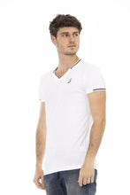 White Cotton Men T-Shirt Trussardi Action