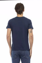 Blue Cotton Men T-Shirt Trussardi Action