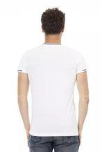 White Cotton Men T-Shirt Trussardi Action