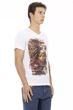 White Cotton Men T-Shirt Trussardi Action