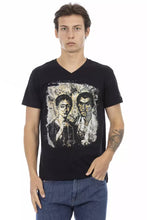 Black Cotton Men T-Shirt Trussardi Action