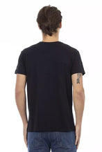 Black Cotton Men T-Shirt Trussardi Action