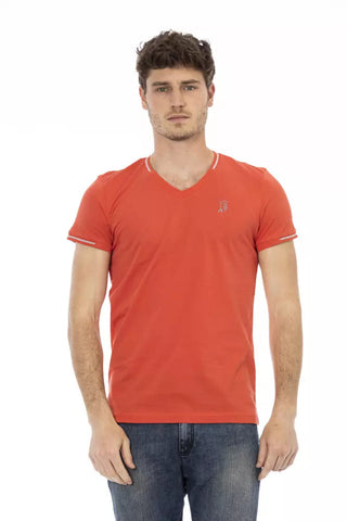 Orange Cotton Men T-Shirt Trussardi Action