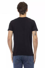 Black Cotton Men T-Shirt Trussardi Action