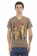 Brown Cotton Men T-Shirt Trussardi Action