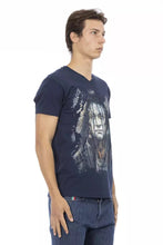 Blue Cotton Men's T-Shirt Trussardi Action