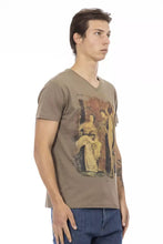 Brown Cotton Men T-Shirt Trussardi Action